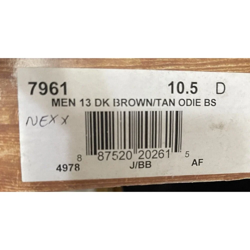Laredo Men's Odie Dark Brown & Tan Size 10.5D Square Toe Boots 7961 NEW IN BOX